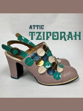 *Gently Used* Fluevog Attic TZIPORAH, Lilac/Teal, Size 8.5 (BEST FOR 7.5/8!)!